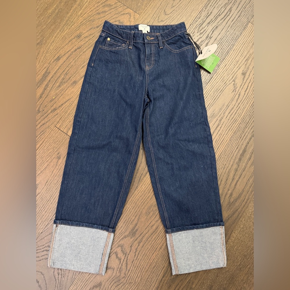 Kate Spade New York x Target Women’s High-Rise Straight Leg Wide Cuff Jeans - 00